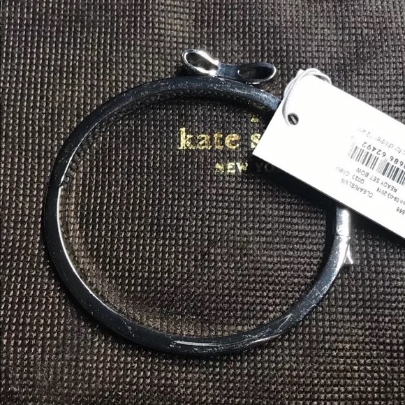 NWT Kate Spade Bangle Bow Silver Bracelet - Picture 2 of 4